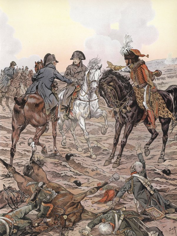 Napoleon under slaget vid Austerlitz av Onfray de Breville Job