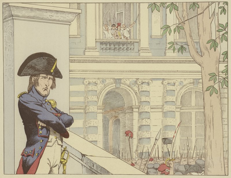 Napoleon träffar kung Ludvig XVI för andra gången, den 20 juni 1792 av Onfray de Breville Job