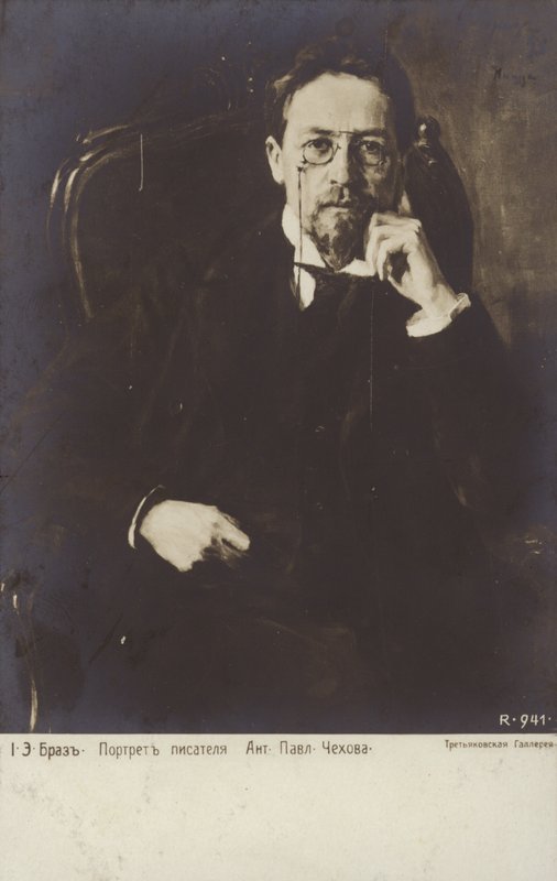 Anton Tjechov, rysk novellförfattare och dramatiker av Osip Emmanuilovich Braz