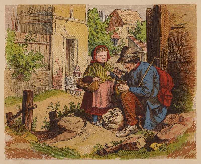 Grand-Dad (färglitografi) av Oskar Pletsch