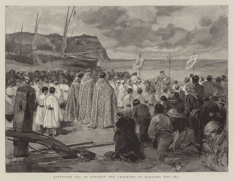 Kristi himmelsfärdsdag på Etretat, ceremonin för välsignelse av havet av Oswaldo Tofani
