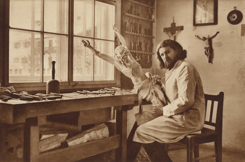 Träsnidarverkstad i Oberammergau, Alois Lang, Kristi representant i passionsspelet 1930 av Otto Ballerstedt
