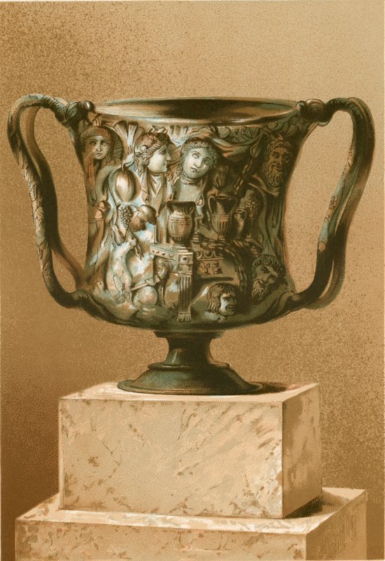 Cup arbetade i orientalisk sardonyx av P. Sellier