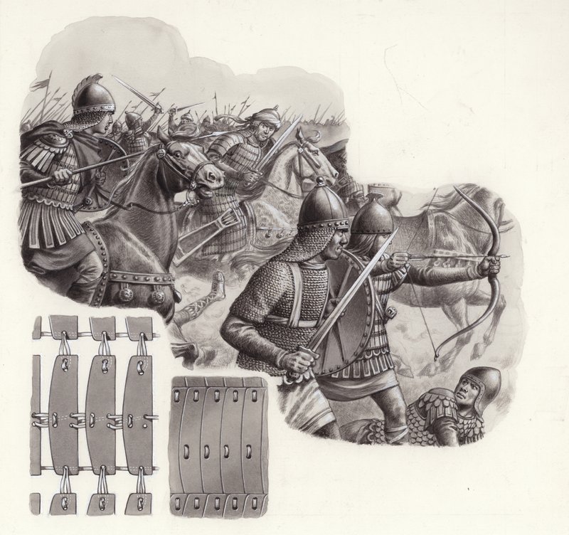 Khalifen av Persiens armé under medeltiden (gouache på papper) av Pat (1907-95) Nicolle