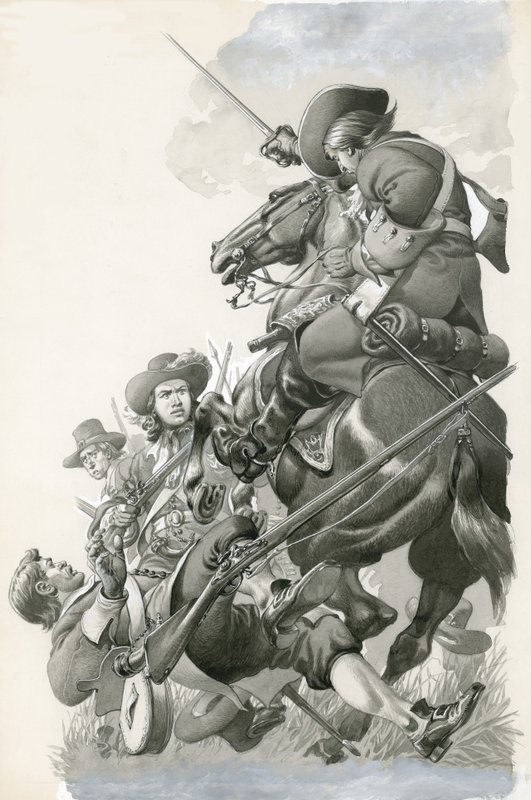Svart mage på en häst av Pat (1907-95) Nicolle
