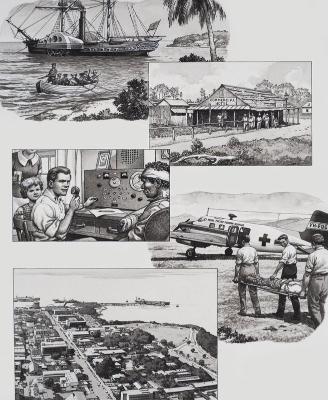 Darwin, Australien av Pat (1907-95) Nicolle