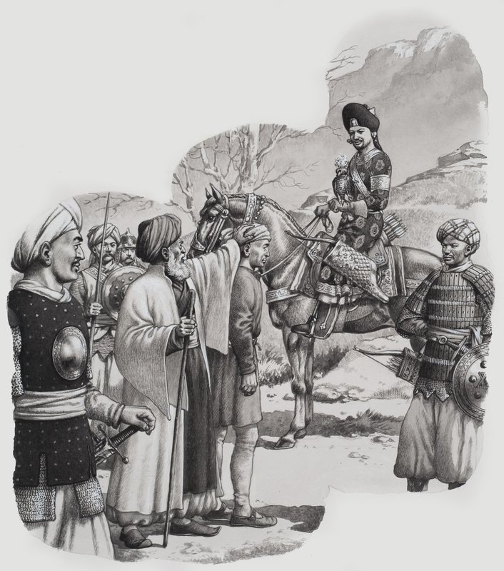 Janissaries (gouache på papper) av Pat (1907-95) Nicolle