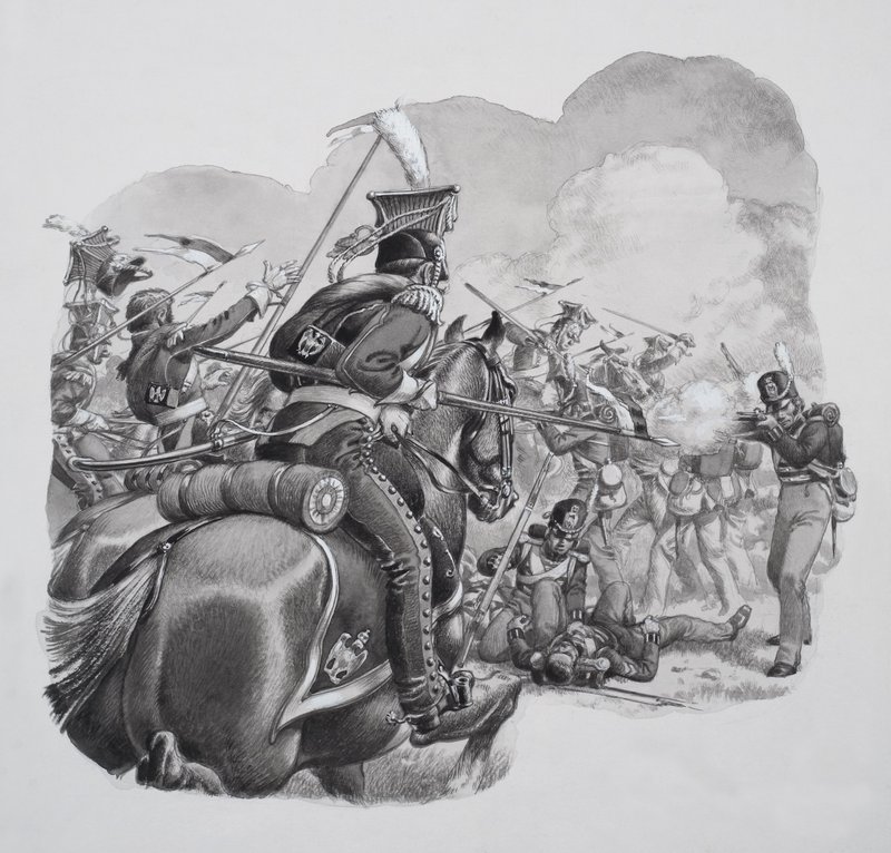 Light Cavalry (gouache på papper) av Pat (1907-95) Nicolle