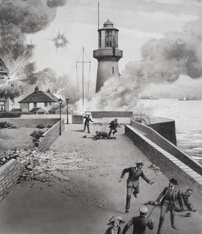 Fyren under beskjutning av Pat (1907 95) Nicolle