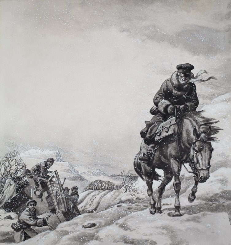 Royal Messenger James Baillie Fraser (1783-1856) (gouache på papper) av Pat (1907-95) Nicolle