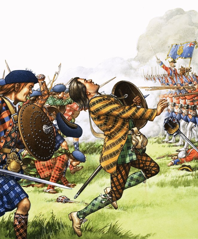 Slaget vid Culloden var den sista fullskaliga strid som utkämpades på brittisk mark av Pat (1907-95) Nicolle
