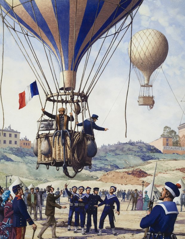 Den underbara historien om Frankrike: Paris är belägrat (gouache på papper) av Pat (1907-95) Nicolle
