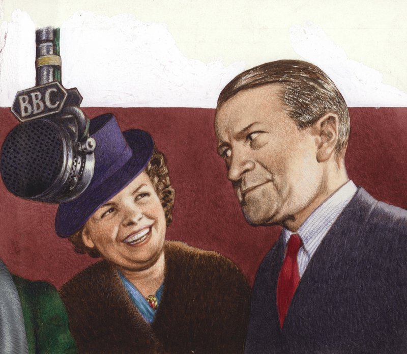 Tommy Handley, ITMA:s stjärna (gouache på papper) av Pat (1907-95) Nicolle