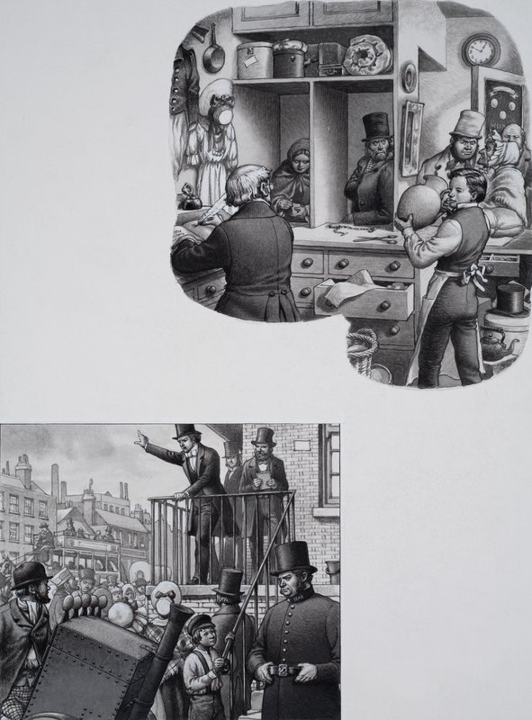 William Booth (1829-1912) (gouache på papper) av Pat (1907 95) Nicolle