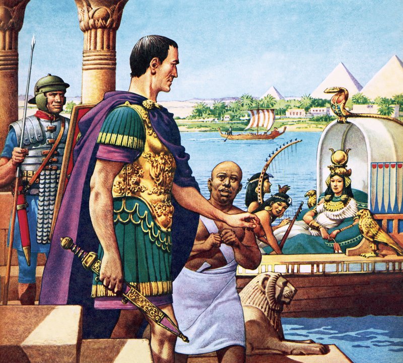 Caesar och Cleopatra av Pat (1907-95) Nicolle