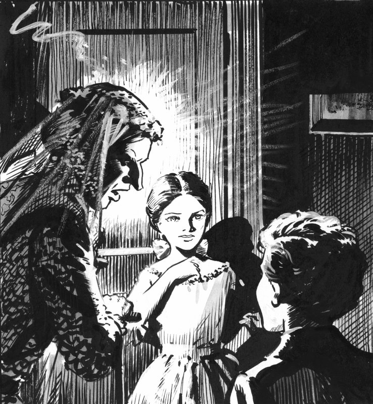 Illustration till Great Expectations av Charles Dickens (penna och tusch) av Pat (1907 95) Nicolle