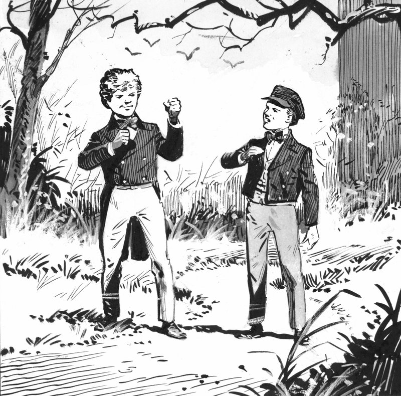 Illustration till Great Expectations av Charles Dickens (penna och tusch) av Pat (1907 95) Nicolle