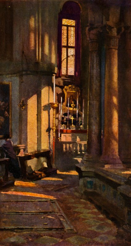 San Zaccaria, Venedig (färg litho) av Patrick William Adam