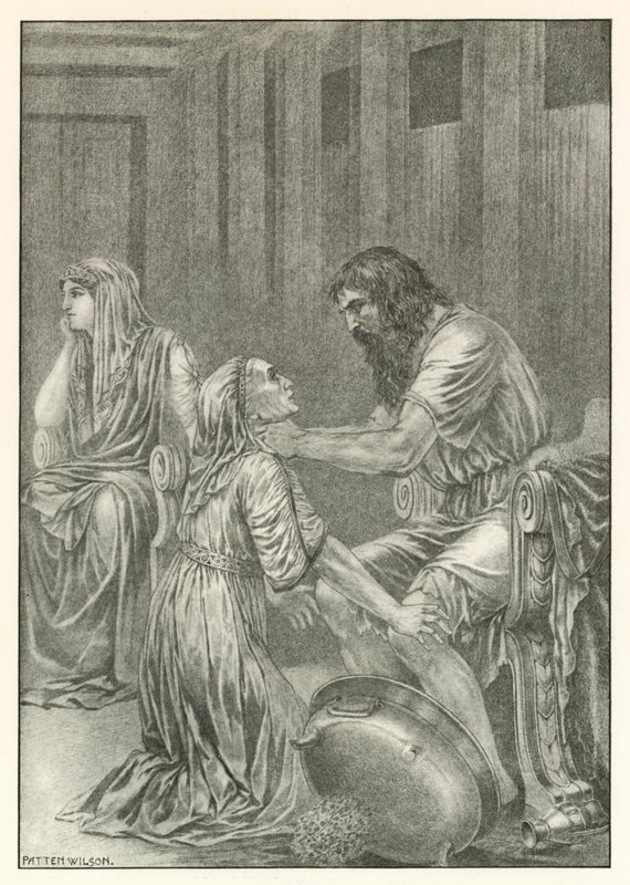 Illustration till Homeros Odysséen (litografi) av Patten (after) Wilson