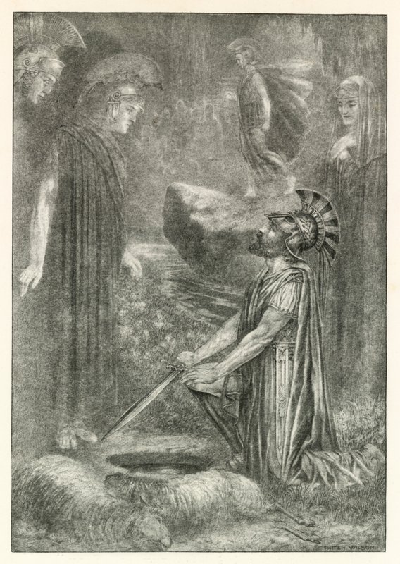 Illustration till Homeros Odysséen (litografi) av Patten (after) Wilson