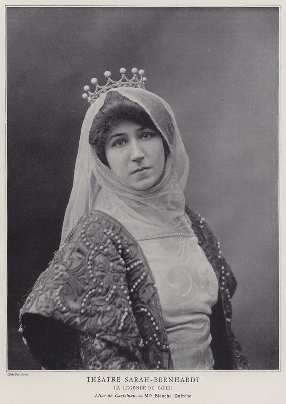 Blanche Dufrene som Alice de Castelnau i La Legende du Coeur av Paul Boyer