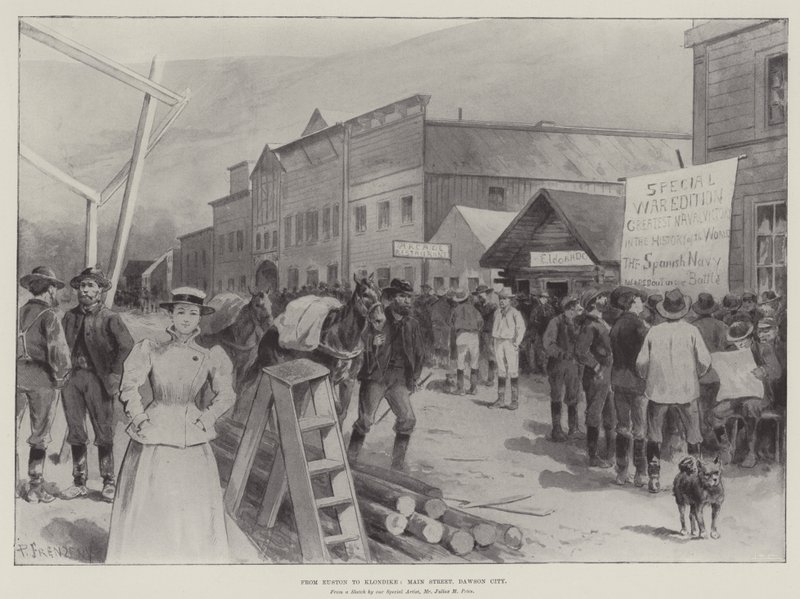 Från Euston till Klondike, Main Street, Dawson City av Paul Frenzeny