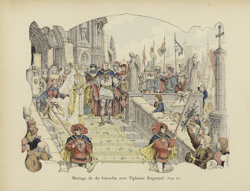 Bröllop av Bertrand du Guesclin och Tiphaine Raguenel av Paul de Semant
