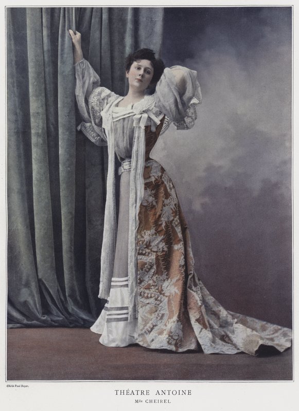 Jeanne Cheirel, fransk skådespelerska (färgad bild) av Paul Boyer