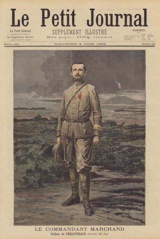 Major Jean-Baptiste Marchand, fransk soldat och upptäcktsresande av Paul Dominique Philippoteaux