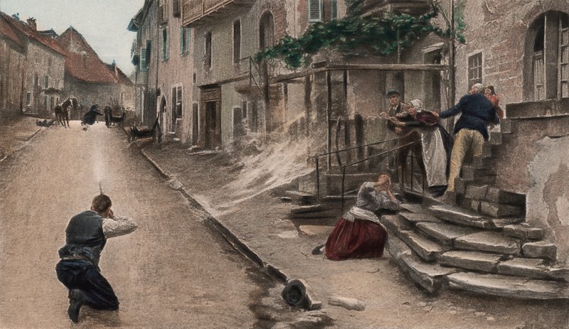 A Brave (fotogravyr i färg) av Paul Émile Boutigny