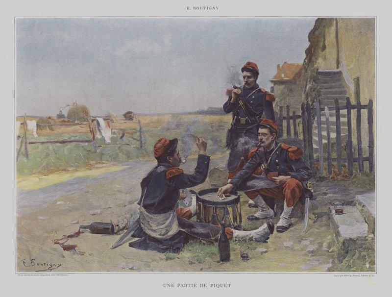A Game of Piquet av Paul Émile Boutigny