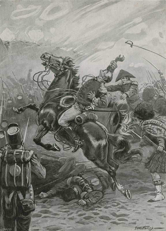 Sir Edward Pakenhams död i slaget vid New Orleans, 1814 av Paul Hardy