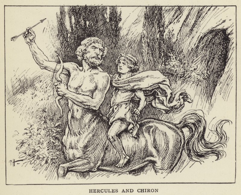 Hercules och Chiron av Paul Hardy