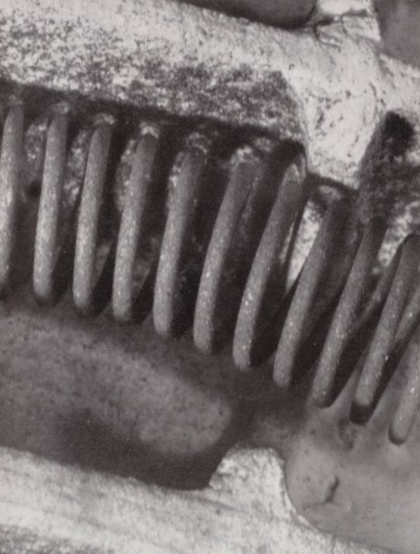Glödtråd i en elektrisk eldstad (svartvitt foto) av Paul Henning