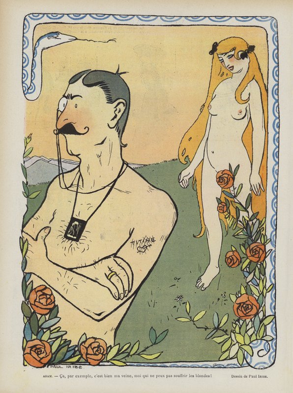 Illustration för tidningen "Le Rire" av Paul Iribe