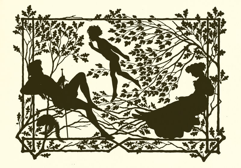 En midsommarnattsdröm, siluett av Paul Konewka