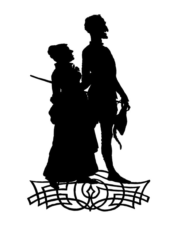 Marthe och Mephistopheles (gravyr) av Paul Konewka