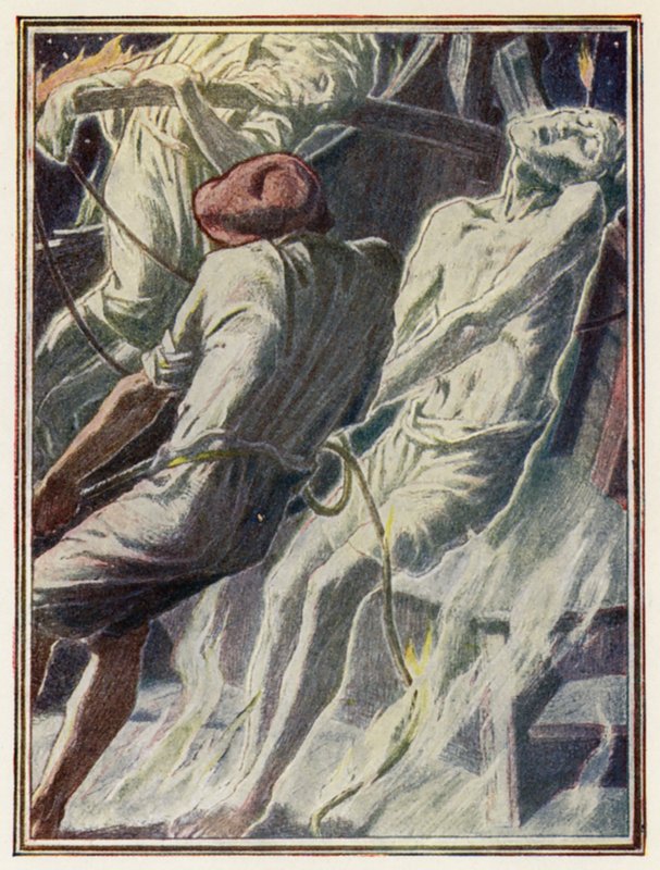 Illustration till Coleridges The Ancient Mariner (färglitografi) av Paul Vincent Woodroffe