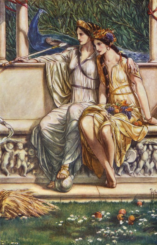 The Tempest av William Shakespeare, akt IV, Scene 1 (färg litho) av Paul Vincent Woodroffe