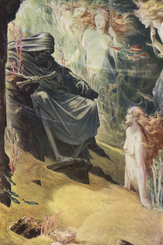 Stormen av William Shakespeare, akt I, scen 2 (lito i färg) av Paul Vincent Woodroffe