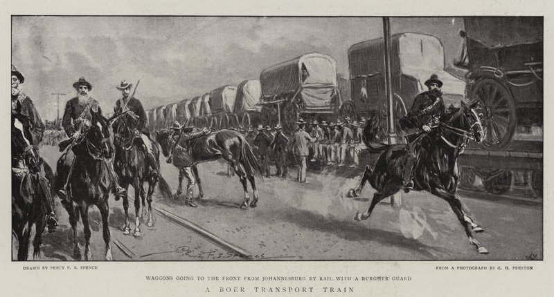 Ett transporttåg för boererna av Percy F.S. Spence