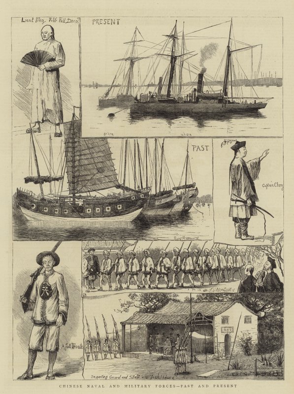 Kinesiska sjö- och militära styrkor, förr och nu av Percy Macquoid