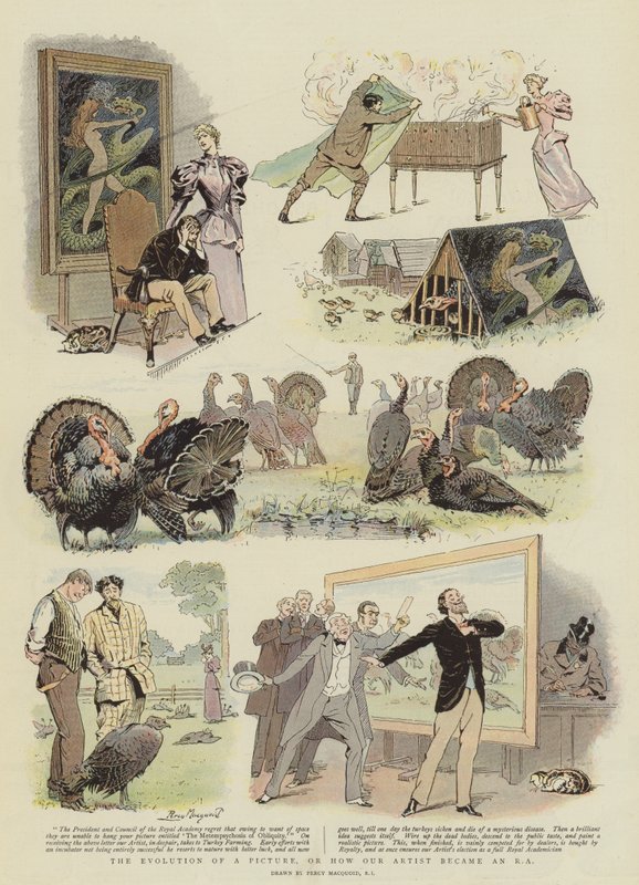 En bilds utveckling, eller hur vår konstnär blev en RA (chromolitho) av Percy Macquoid
