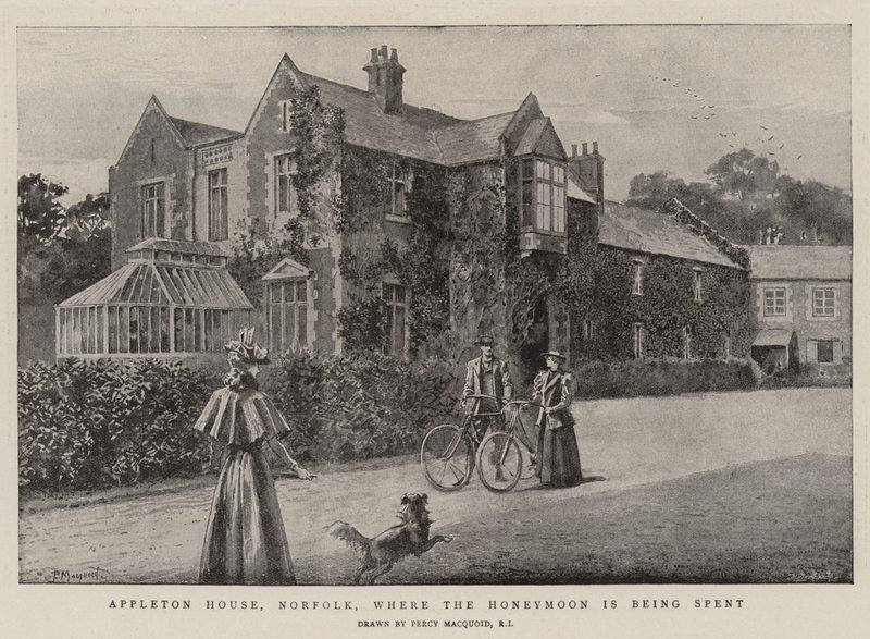 Appleton House, Norfolk, där smekmånaden tillbringas av Percy Macquoid