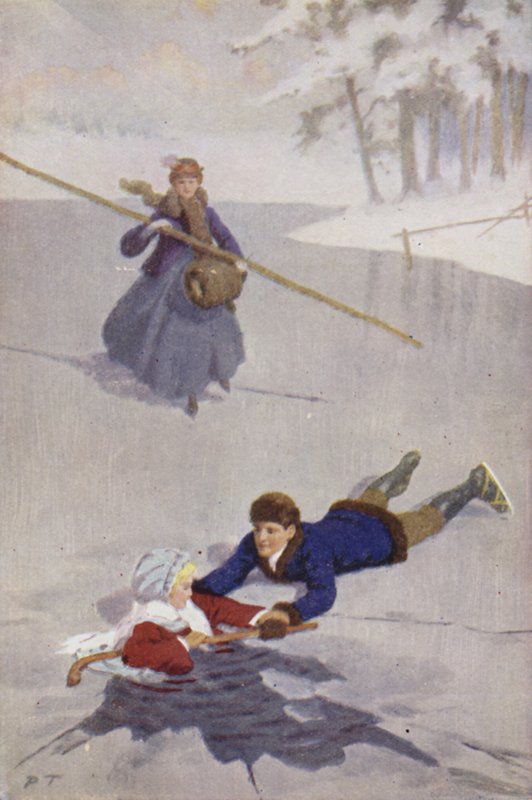 Illustration för små kvinnor av Louisa M Alcott (färg litho) av Percy Tarrant