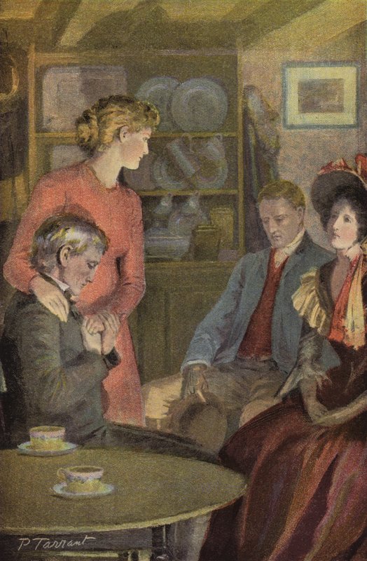 Illustration för Silas Marner av George Eliot (färg litho) av Percy Tarrant