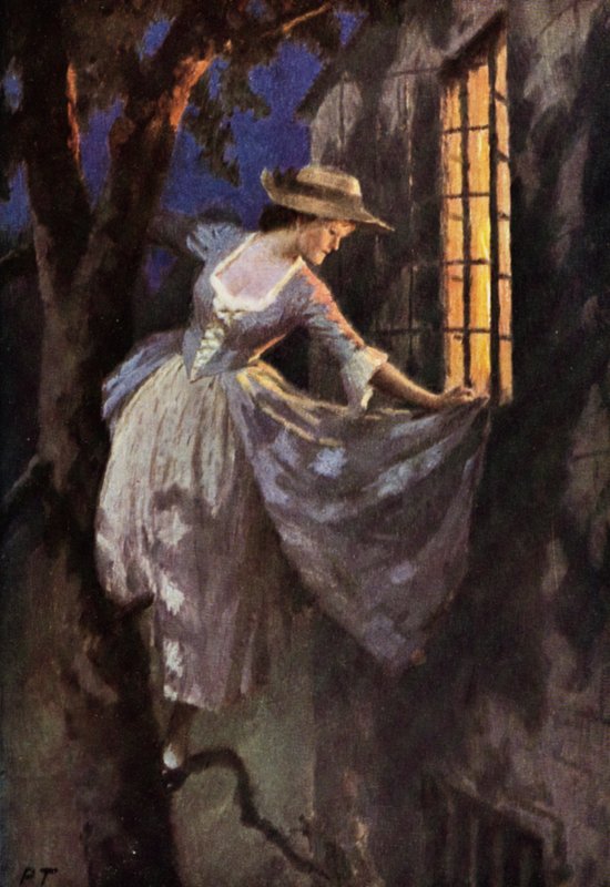Illustration för Wuthering Heights av Emily Bronte (färg litho) av Percy Tarrant
