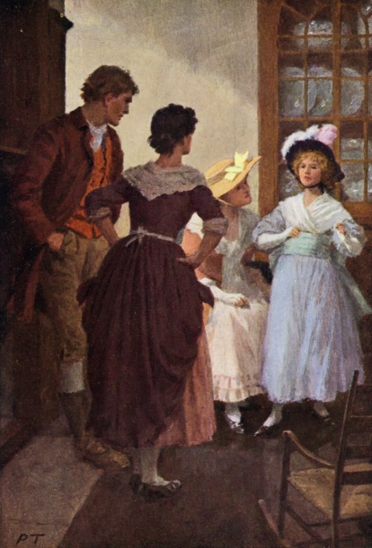 Illustration för Wuthering Heights av Emily Bronte (färg litho) av Percy Tarrant
