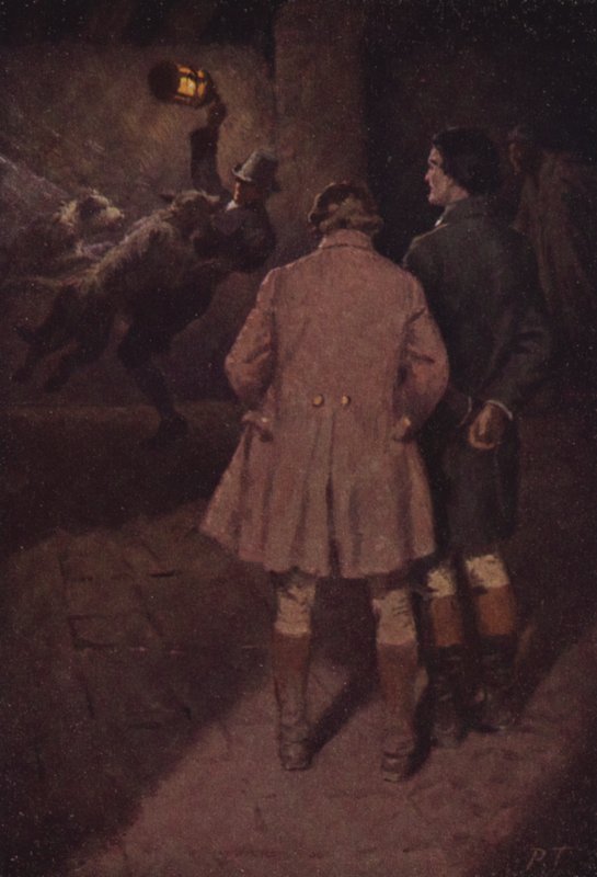 Illustration för Wuthering Heights av Emily Bronte (färg litho) av Percy Tarrant
