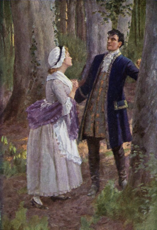 Illustration för Wuthering Heights av Emily Bronte (färg litho) av Percy Tarrant